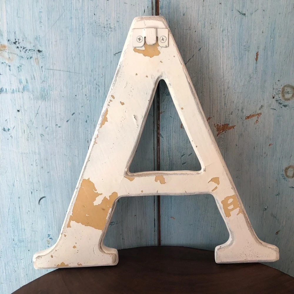 Ballard Design lightweight distressed letter “A” wall-hanging - Picture 2 of 6